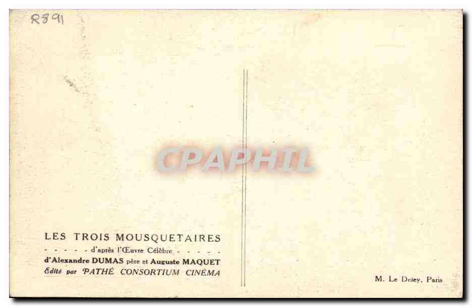 CPA Cinema Les Trois mousquetaires Alexandre Dumas  — Back
