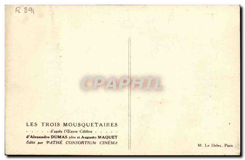 CPA Cinema Les Trois mousquetaires Alexandre Dumas  — Back