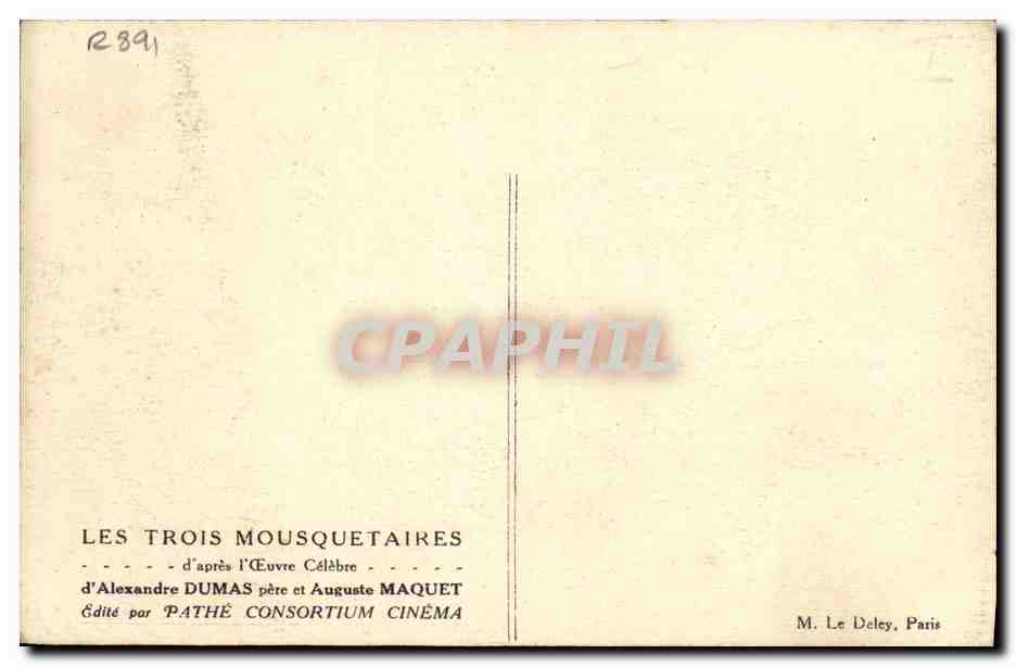 CPA Cinema Les Trois mousquetaires Alexandre Dumas  — Back