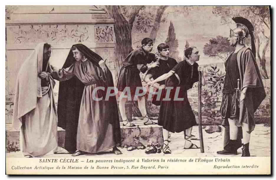 CPA Cinema Sainte Cecile Les pauvres indiquent a Valerien la residence de l eveque Urbain