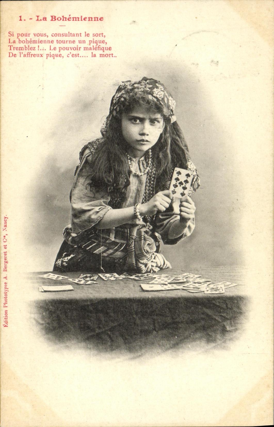 CPA Fantaisie Enfant La bohemienne Gitane