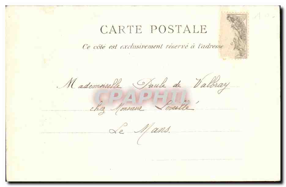 CPA Fantaisie Enfants Paques Poisson Grenouille — Verso