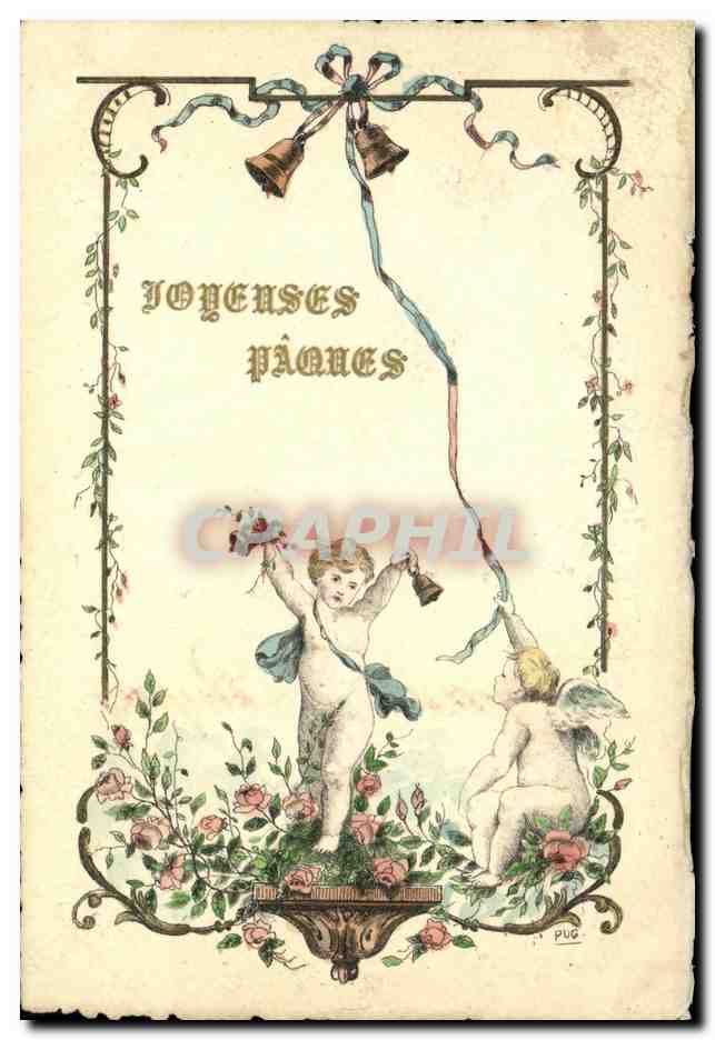 CPA Fantaisie Paques Ange