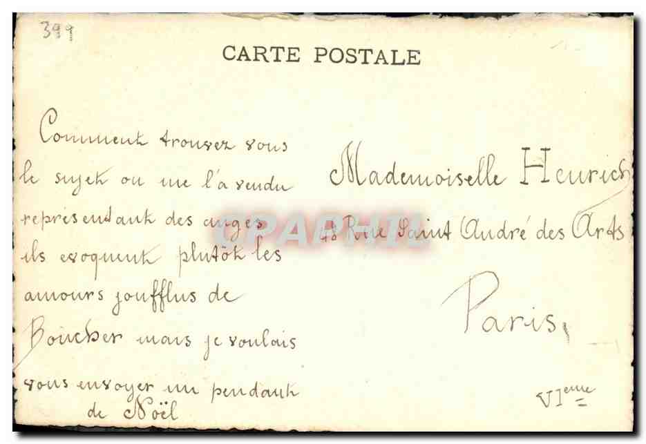 CPA Fantaisie Paques Ange — Rückseite
