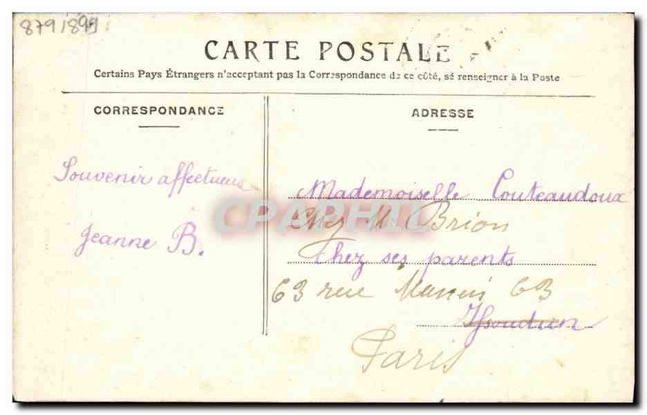 CPA Fantaisie Fleurs 1er avril — Rückseite