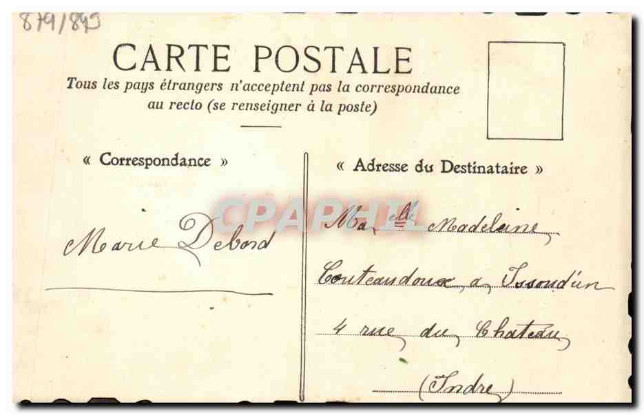 CPA Fantaisie 1er Avril Fleurs Poisson — Rückseite