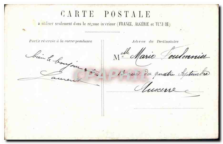 CPA Fantaisie Enfant — Rückseite