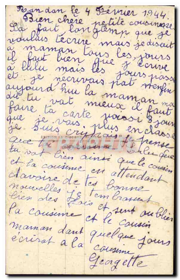 CPA Fantaisie Enfant — Rückseite