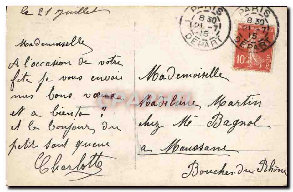 CPA Fantaisie Enfant — Verso