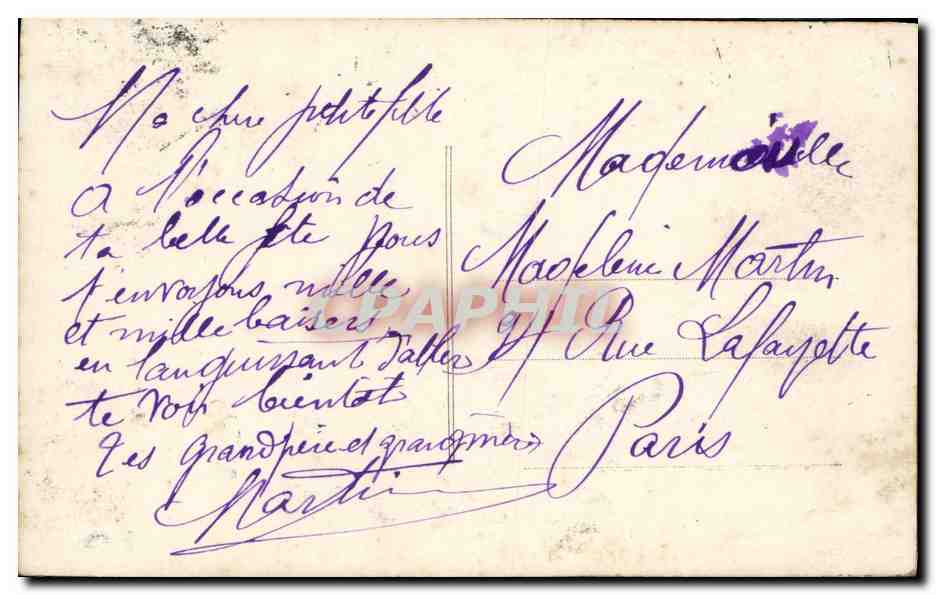 CPA Fantaisie Enfant — Verso