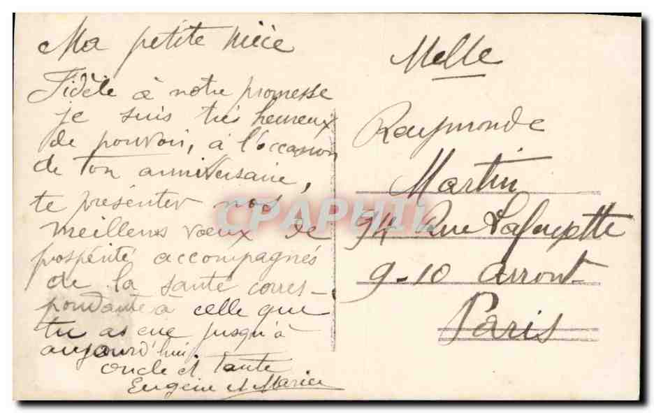 CPA Fantaisie Enfant — Rückseite