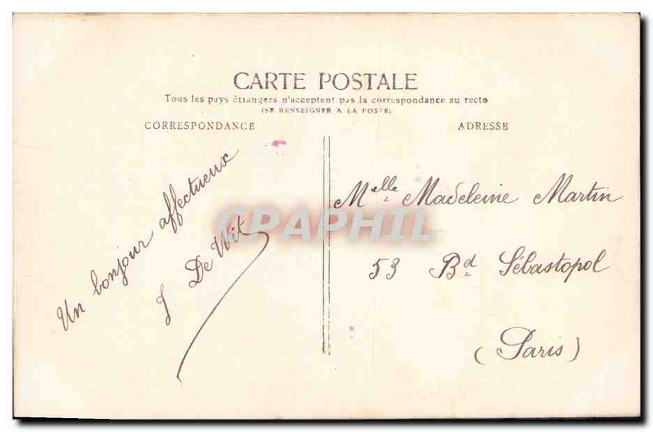 CPA Fantaisie Enfant — Rückseite