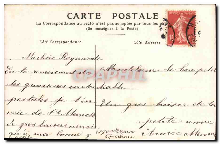 CPA Fantaisie Enfant  — Verso