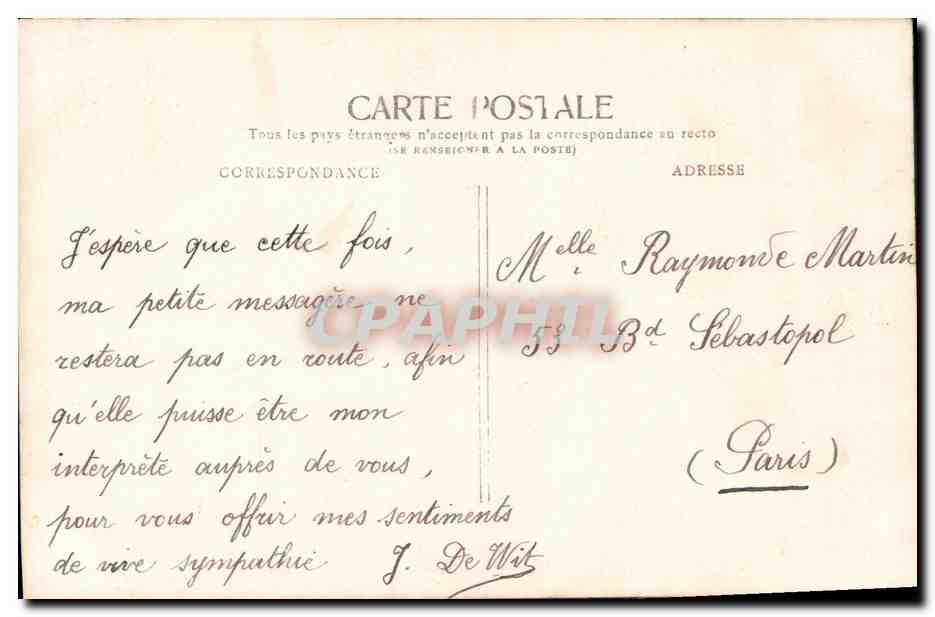 CPA Fantaisie Enfant  — Rückseite