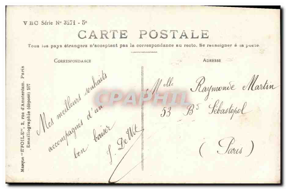 CPA Fantaisie Enfants  — Rückseite