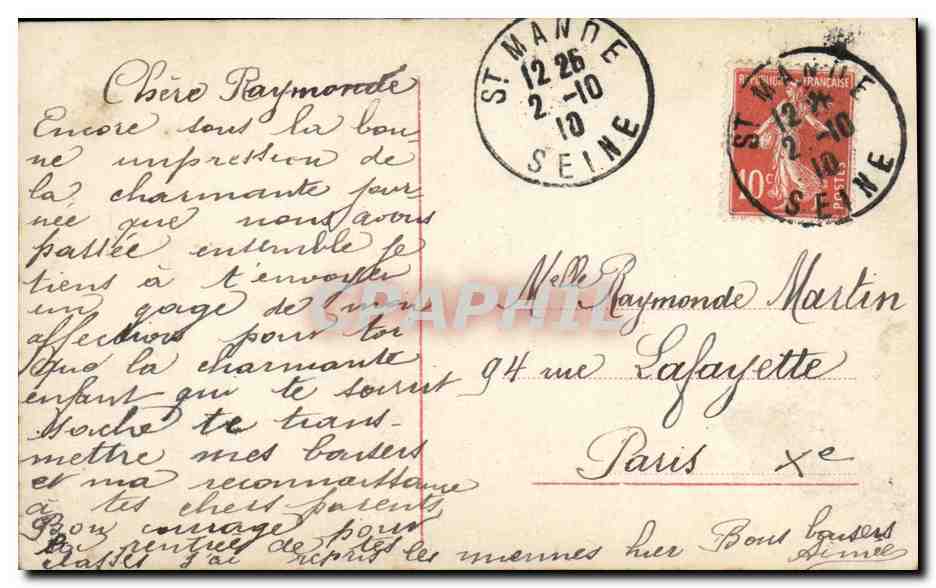 CPA Fantaisie Enfant  — Verso