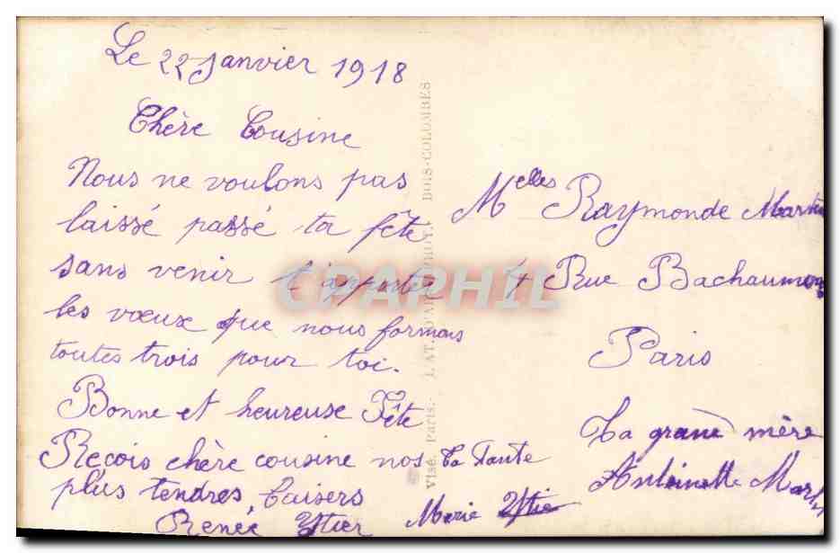 CPA Fantaisie Enfant  — Verso