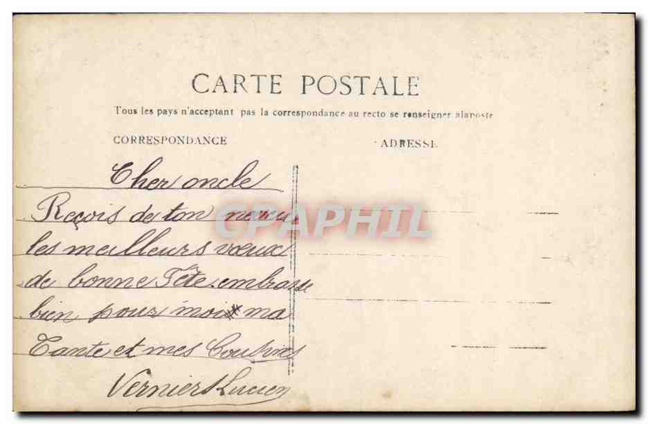 CPA Fantaisie Enfant Garcon — Verso