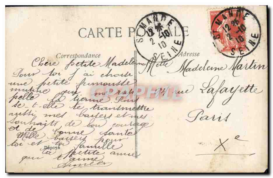 CPA Fantaisie Enfant  — Verso