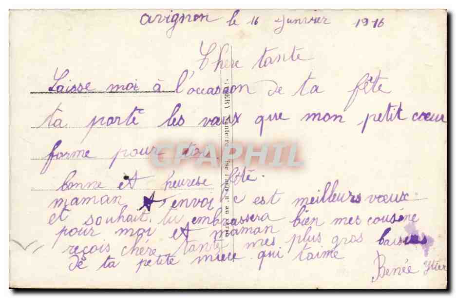 CPA Fantaisie Enfant  — Rückseite