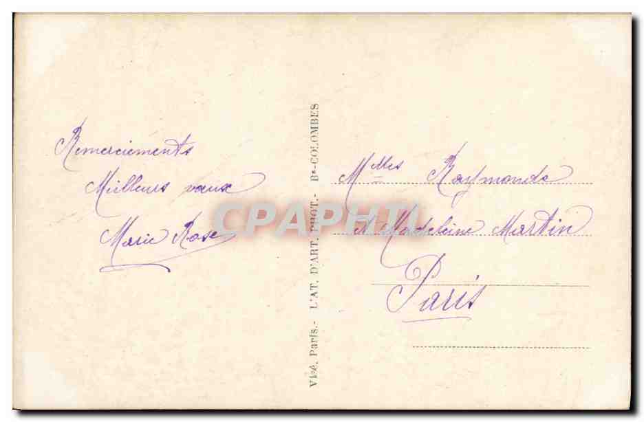 CPA Fantaisie Enfant Garcon — Verso