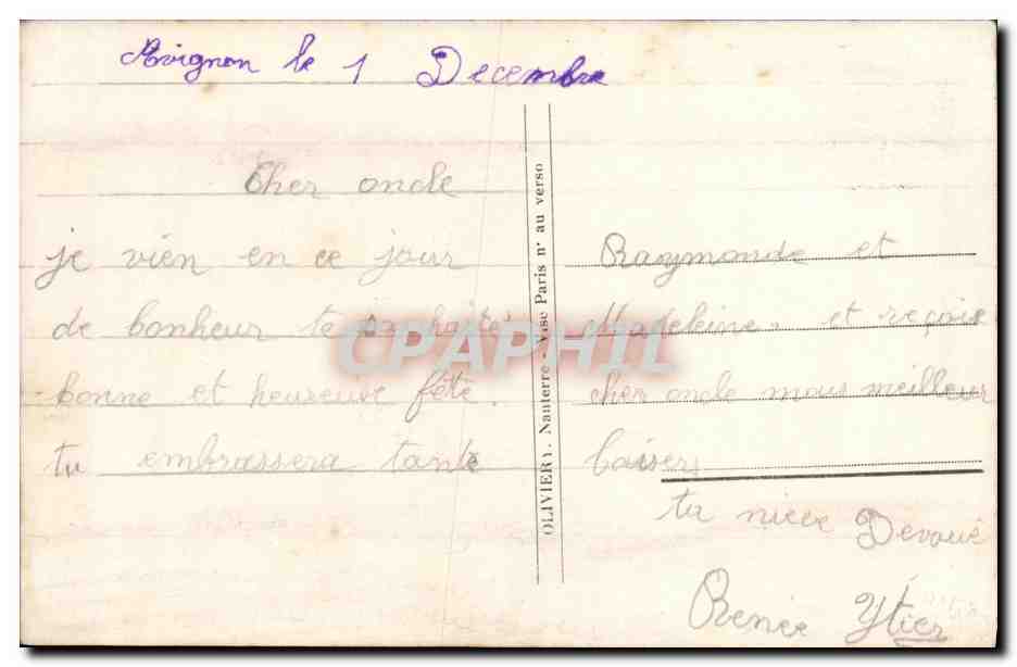 CPA Fantaisie Enfant  — Rückseite