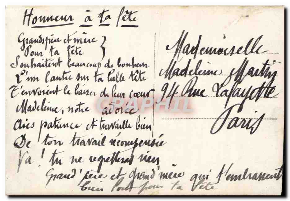 CPA Fantaisie Enfant  — Rückseite