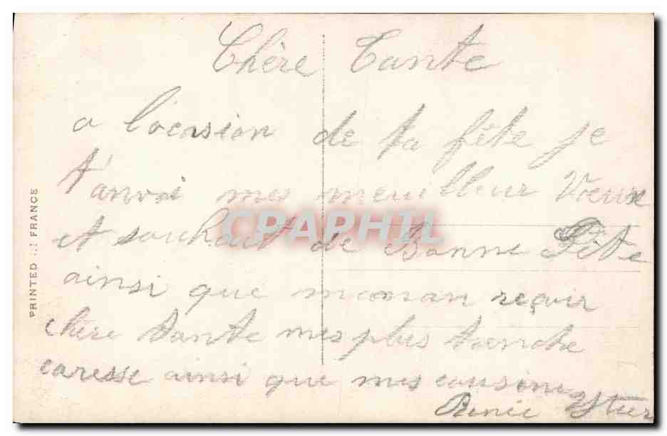 CPA Fantaisie Enfant Avion  — Rückseite