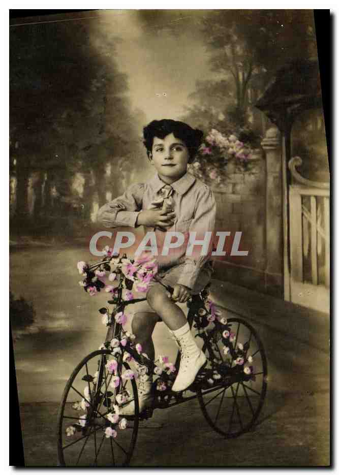CPA Fantaisie Enfant Velo Cycle