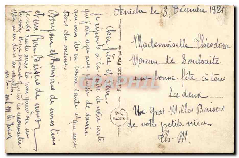 CPA Fantaisie Enfant  — Rückseite