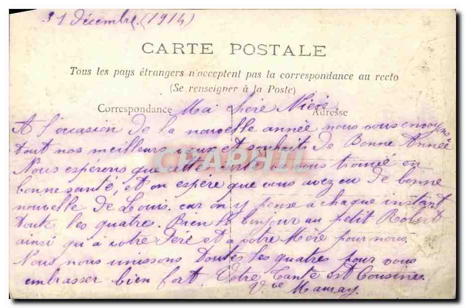 CPA Fantaisie Enfant  — Verso