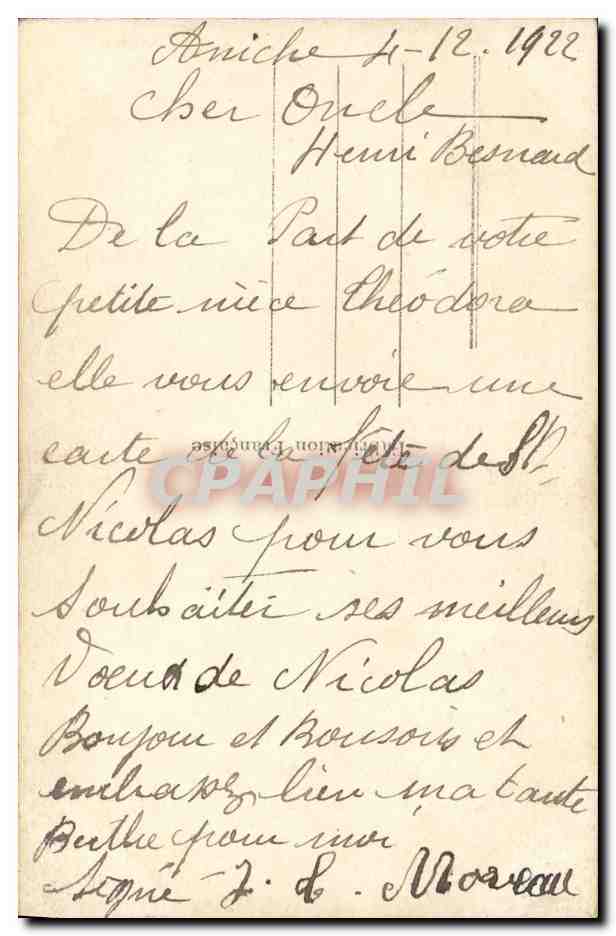 CPA Fantaisie Enfants — Verso