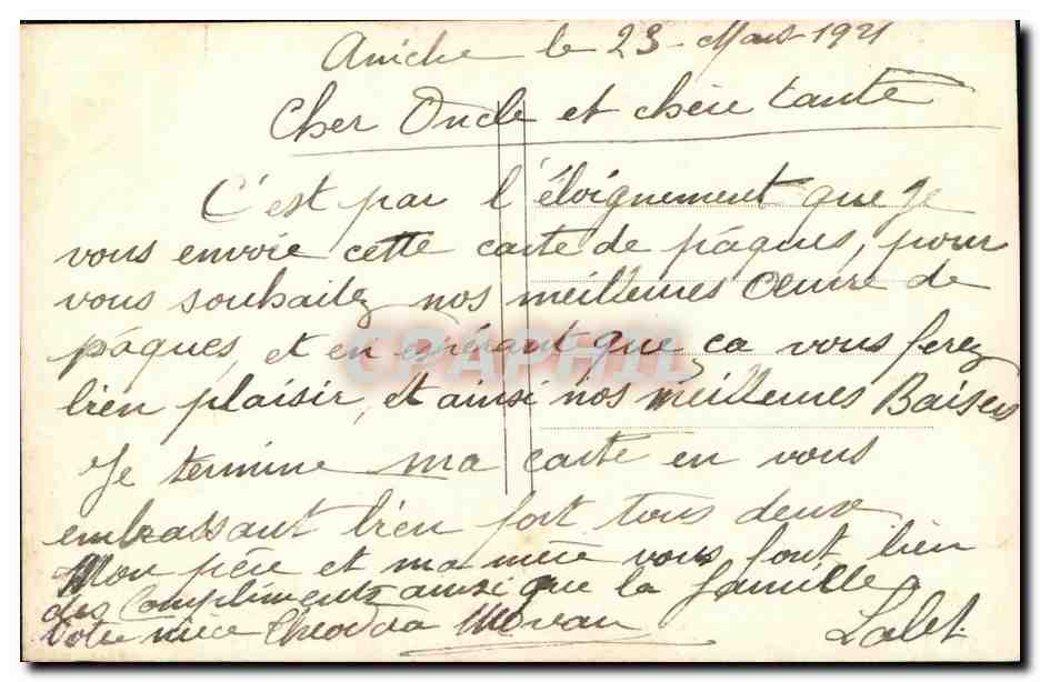 CPA Fantaisie Enfant Paques oeufs — Rückseite