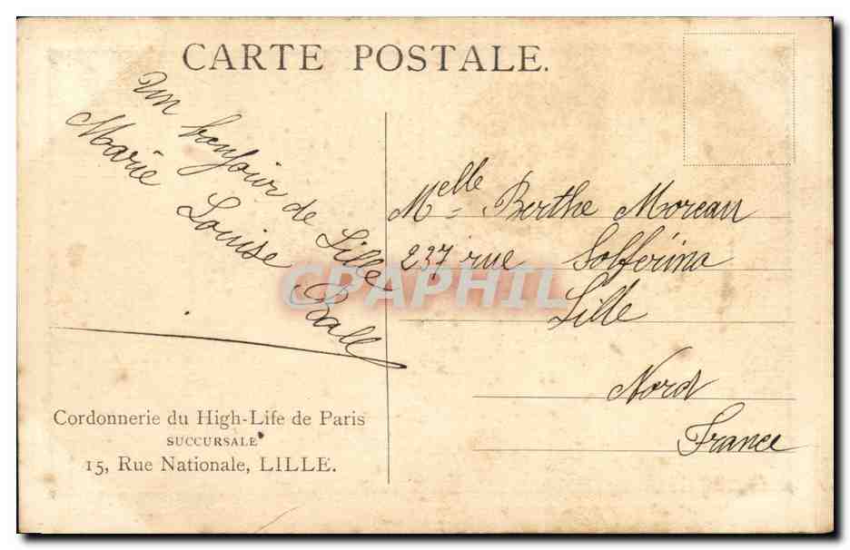 CPA Fantaisie Enfants Chevauchee enfantine Chien — Rückseite