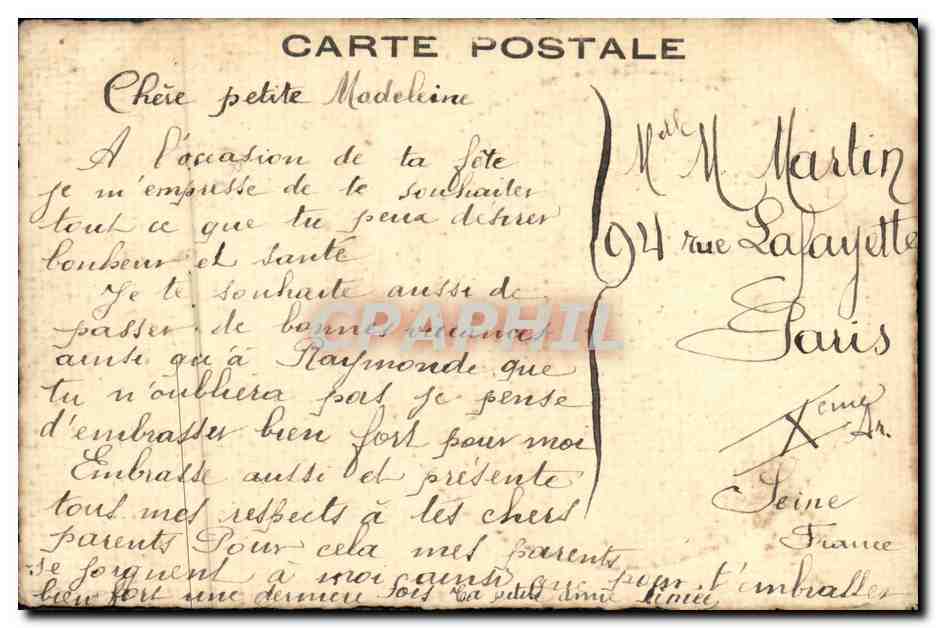 CPA Fantaisie Enfant  — Rückseite