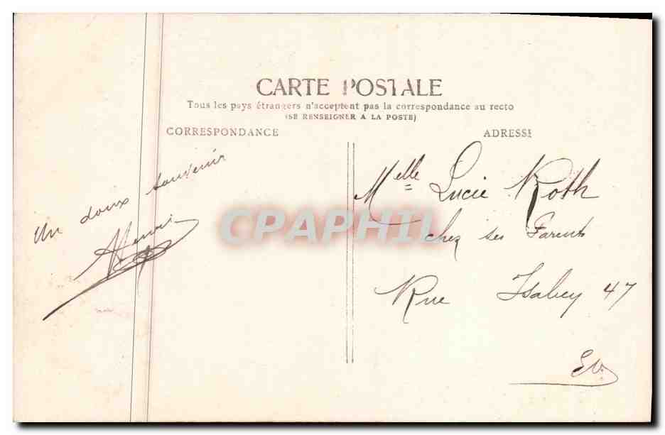 CPA Fantaisie Enfant  — Rückseite