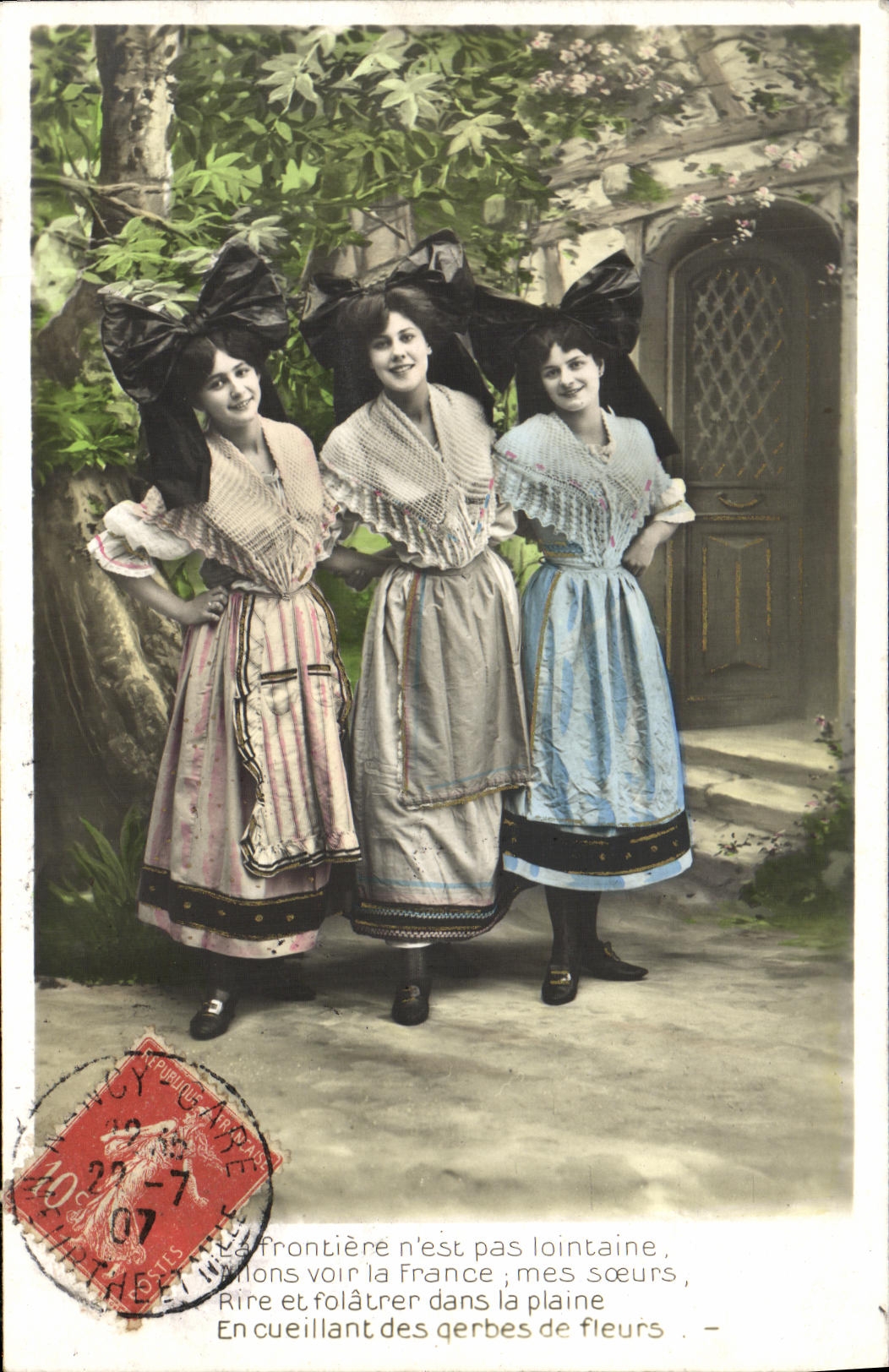 CPA Fantaisie Femmes Alsace 