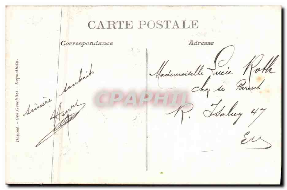 CPA Fantaisie Femmes Alsace  — Verso