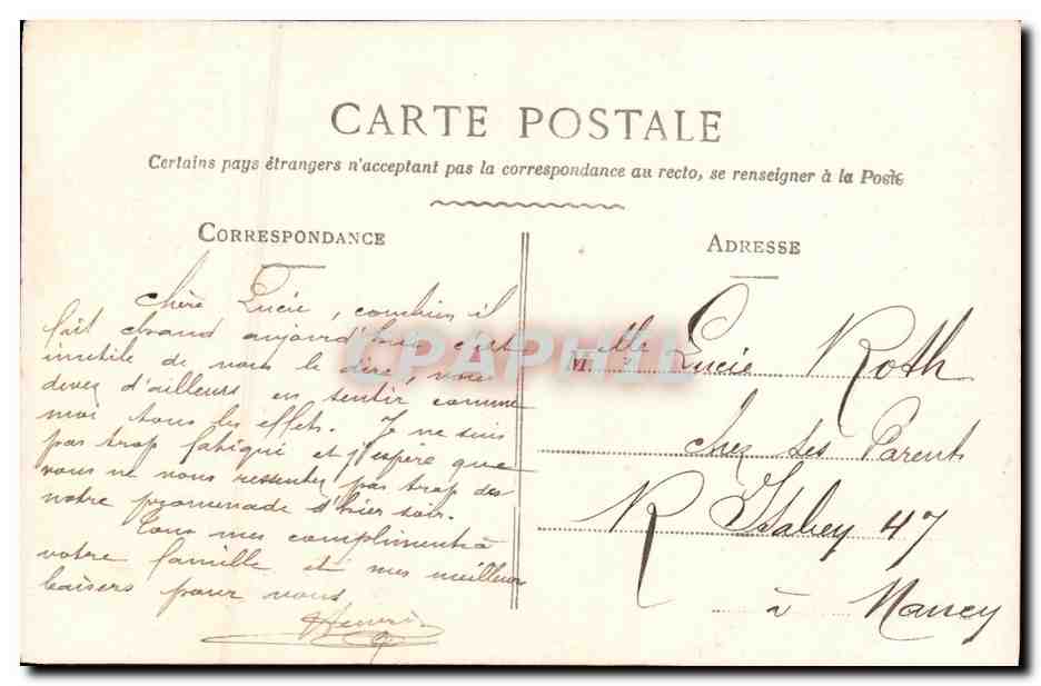 CPA Fantaisie Enfant Oiseaux — Rückseite