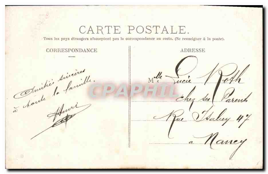 CPA Fantaisie Femme  — Verso