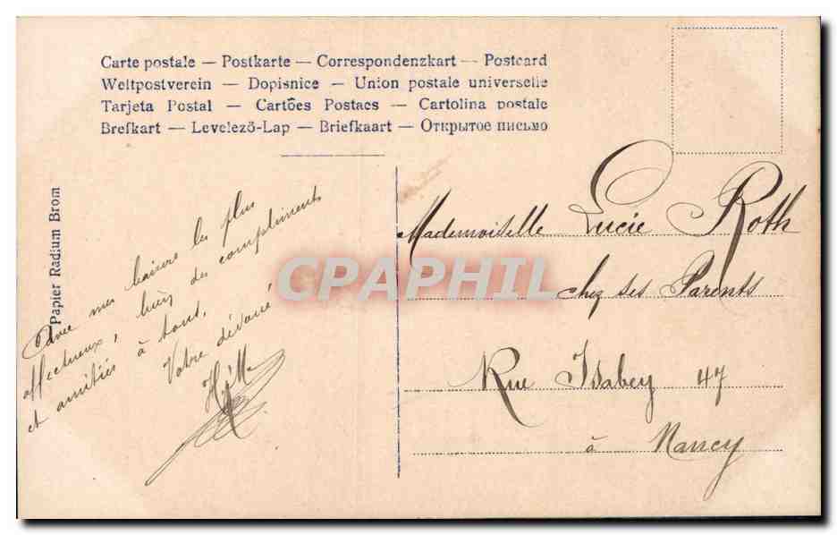 CPA Fantaisie Femme Mignon  — Rückseite
