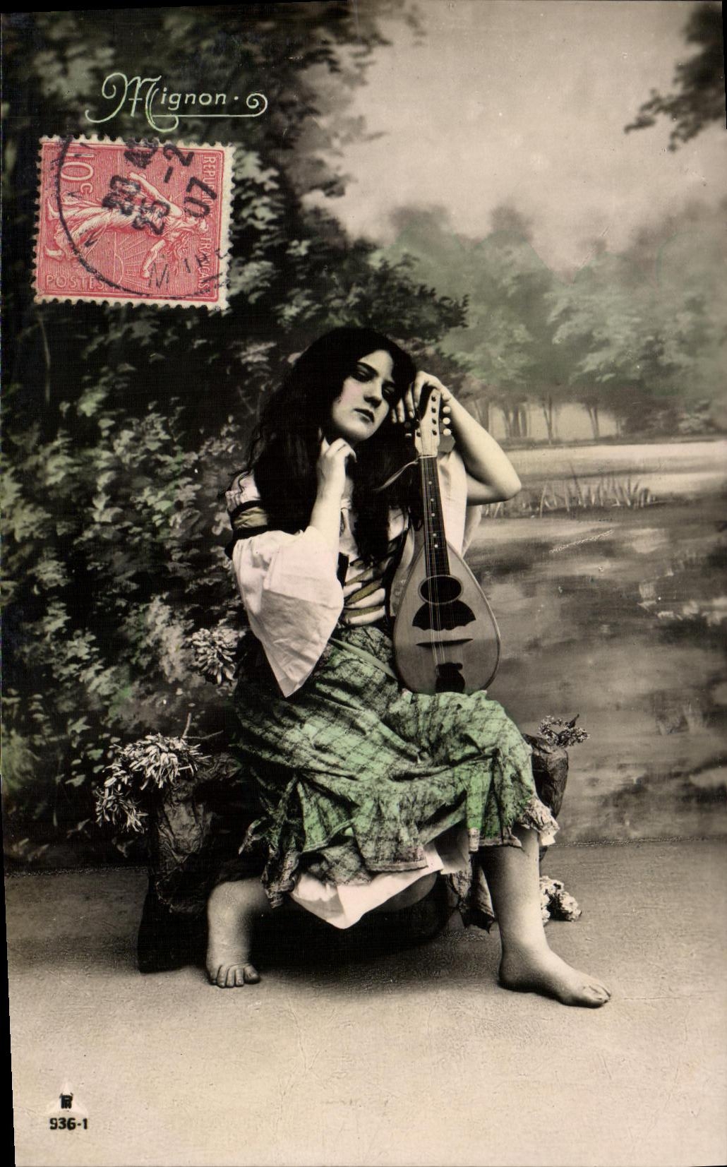 Frau mit Mandoline — Mignon — Verlag Mignon n° 936-1