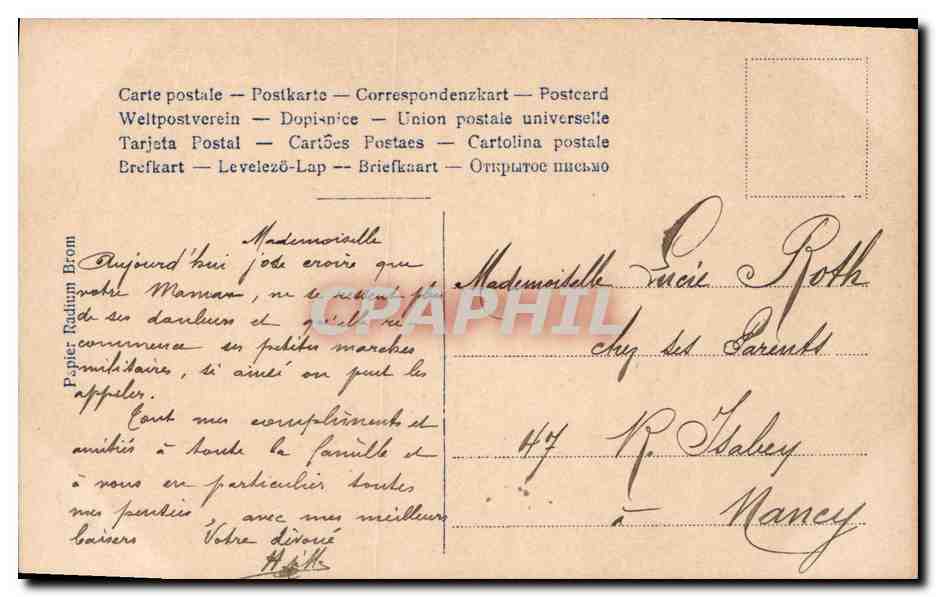 Frau mit Mandoline — Mignon — Verlag Mignon n° 936-1 — Rückseite