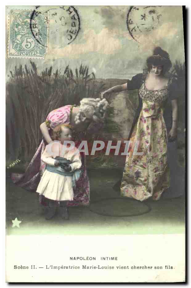 CPA Fantaisie Napoleon intime L Imperatrice Marie Louis vient chercher son fils Napoleon II