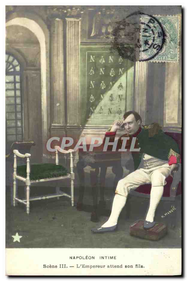 CPA Fantaisie Napoleon intime L Empereur attend son fils 