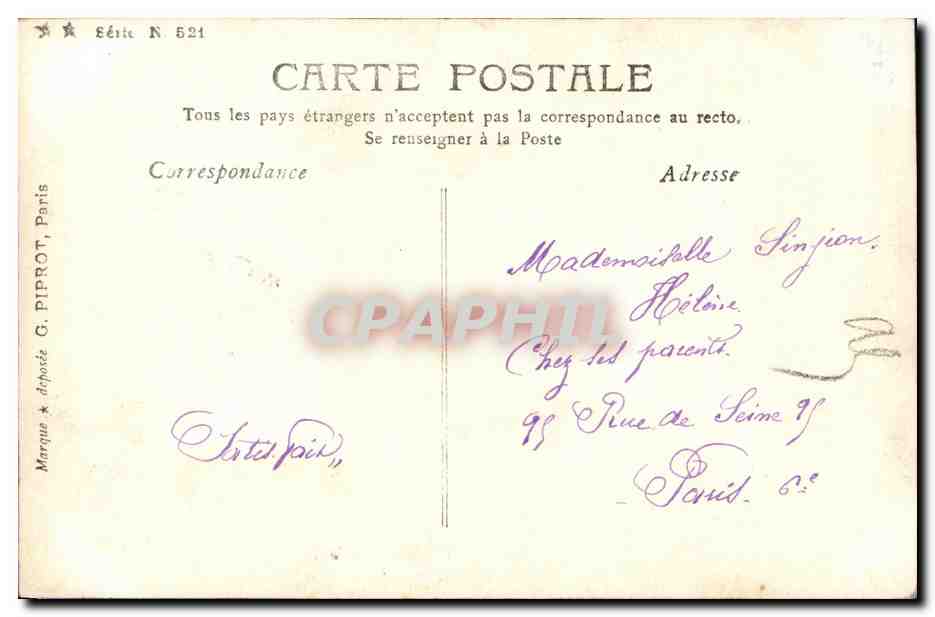 Napoléon Intime — Scène V. Le Roi de Rome. — Ah! je reconnais bien là mon fils. — Éditeur G. Piprot, série N° 521 — Reverso