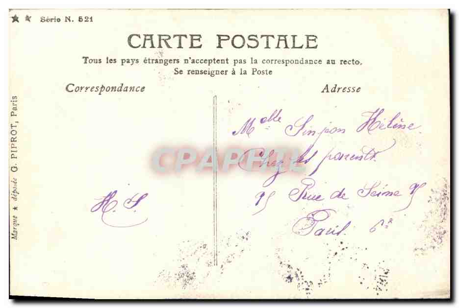 CPA Fantaisie Napoleon intime Appelons la Garde — Rückseite