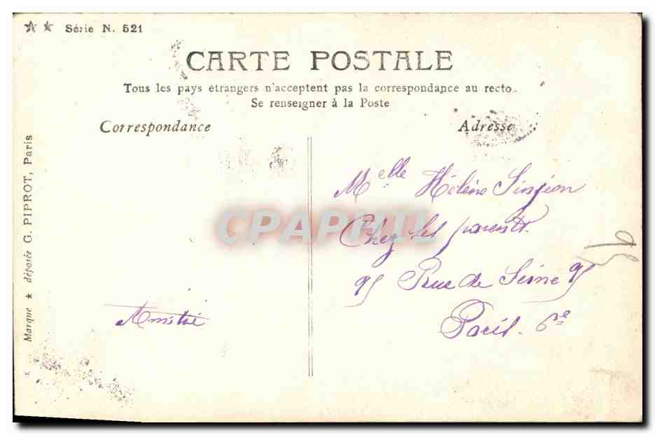 CPA Fantaisie Napoleon intime Nous avons al victoire  — Rückseite
