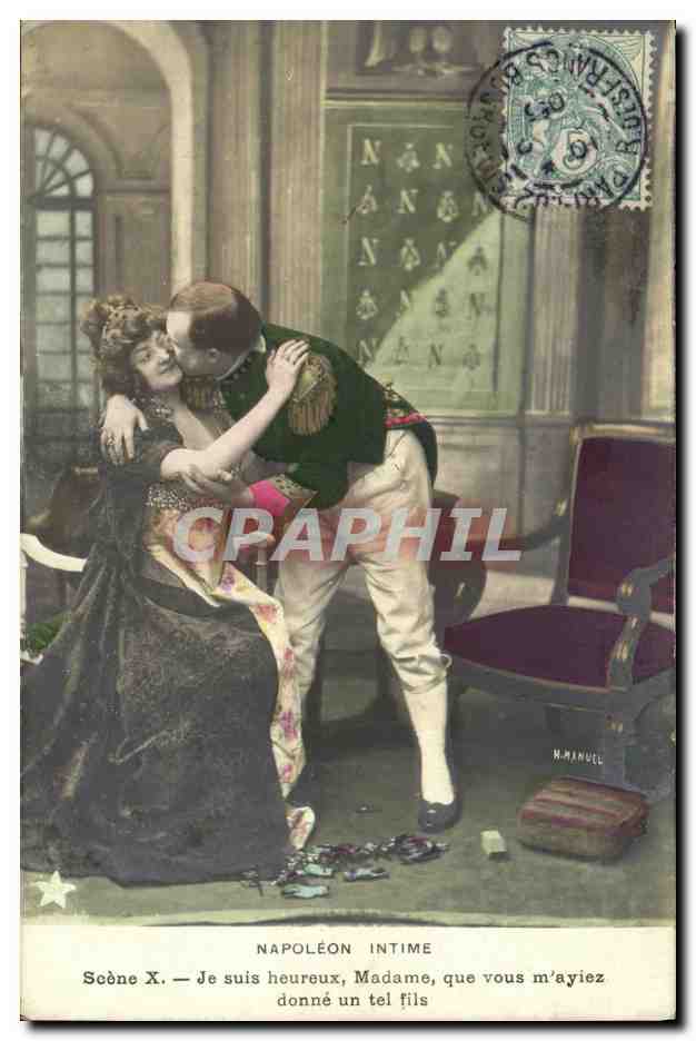 CPA Fantaisie Napoleon intime Je suis heureux Madame que vous m ayiez donne un tel fils 