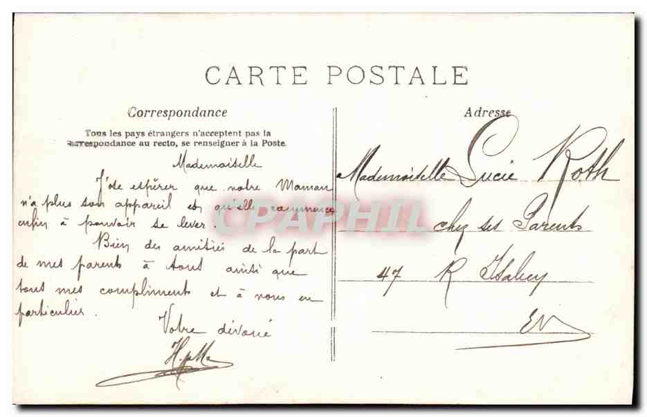 Forgeron et jeune femme — scène de forge — éditeur non identifié, n° 199 — Verso